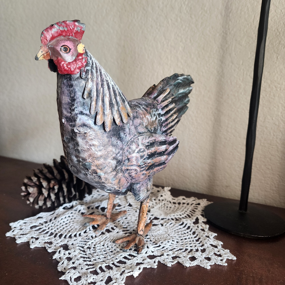 Decorative Rooster Figurine - Multicolor